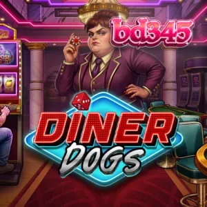 Diner Dogs স্লট গেমের একটি দৃশ্য যেখানে নিওন লাইটিং এবং ক্রাইম থিম ফুটে উঠেছে।